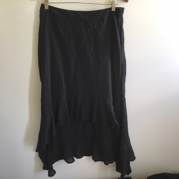NWOT Free People Gauzy Flounce Skirt XS M L Black - Picture 4 of 10